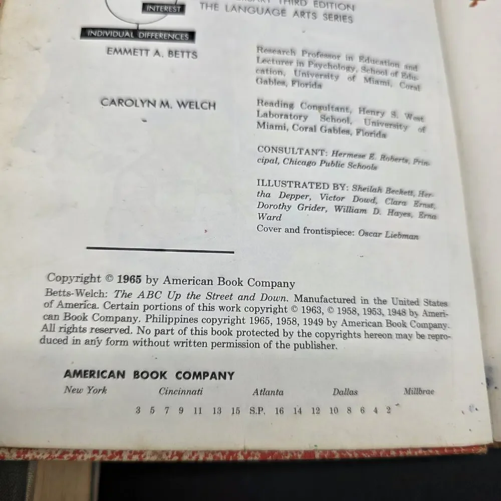 Up the Street and Down Betts Basic Readers 1965 Anniversary Edition Vintage